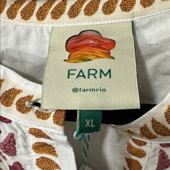 Farm Rio 🌴🍍XL Tropical Pineapple Palm Embroidered Beaded Midi Dress - Picture 10 of 14